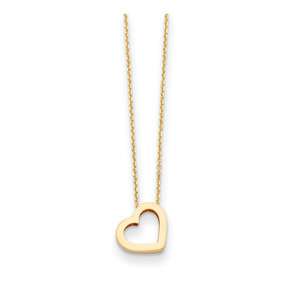 D2D 14K Heart 16 inch w/2 in ext. Themed Necklaces