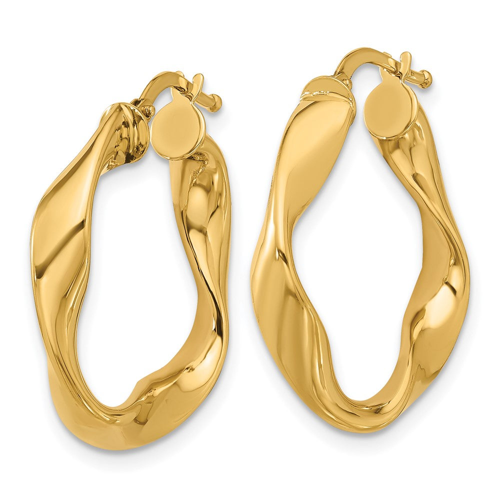 D2D 14K Small Twisted Hoop Earrings