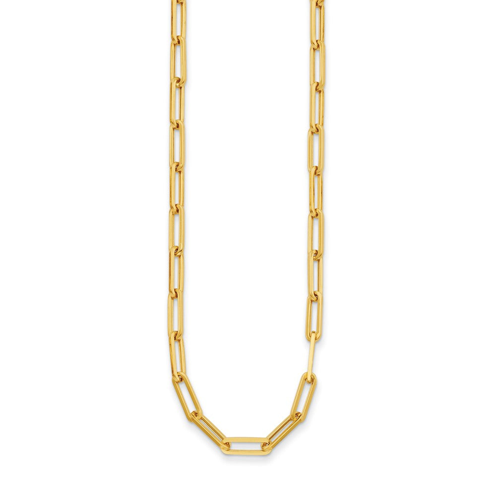 D2D 14K 4mm Paperclip Link 16 inch Necklace