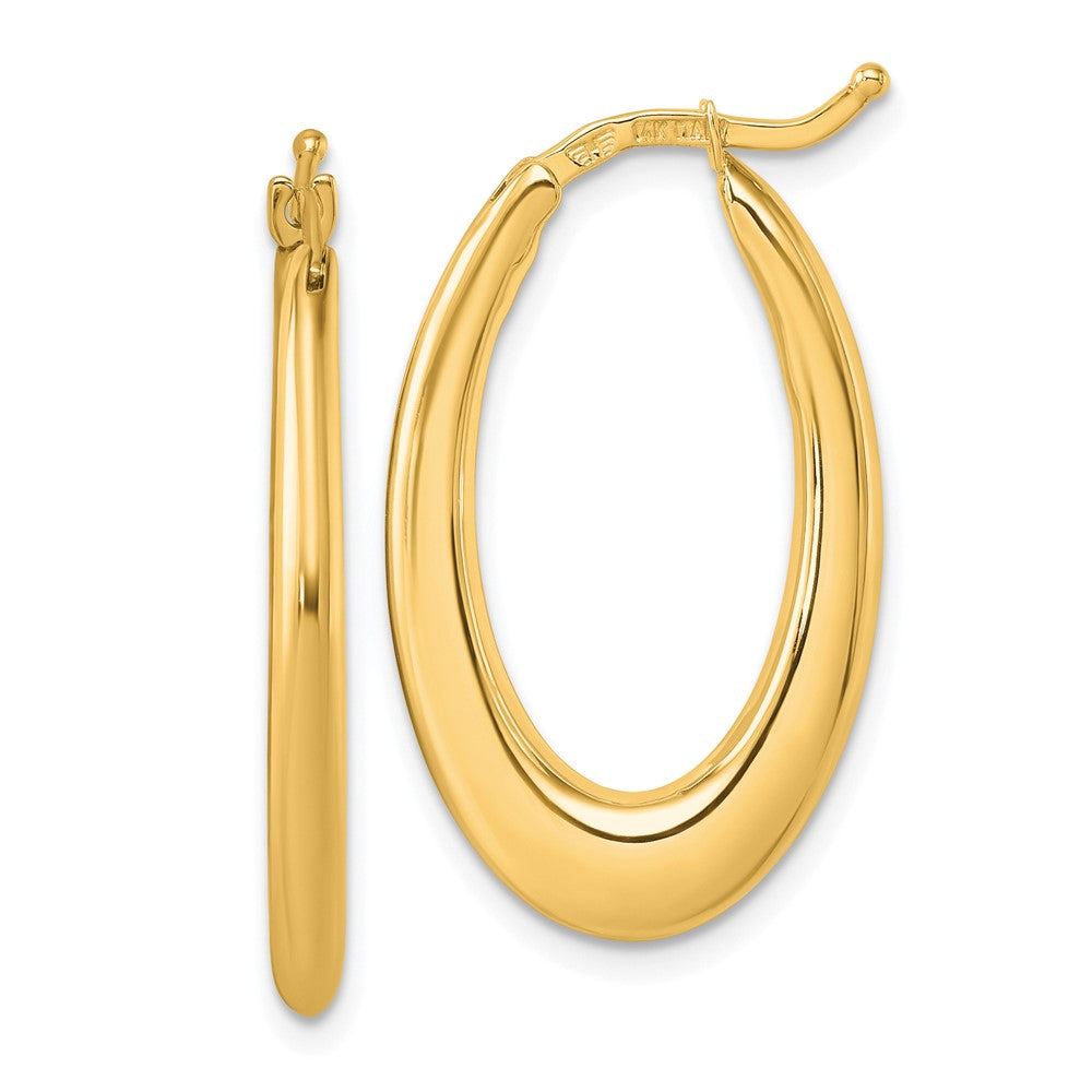 D2D 14K Oval Hoop Earrings