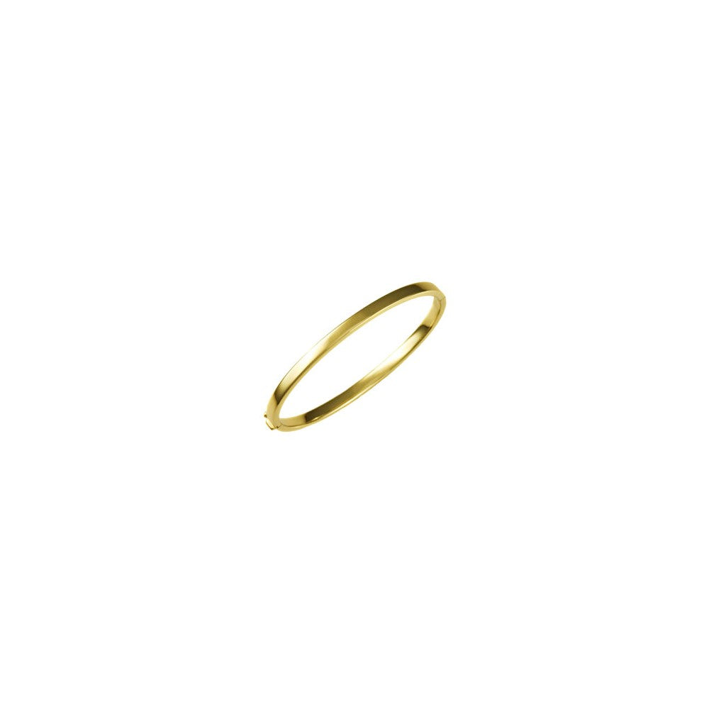 D2D 18K Flat 4mm Hinged Bangle