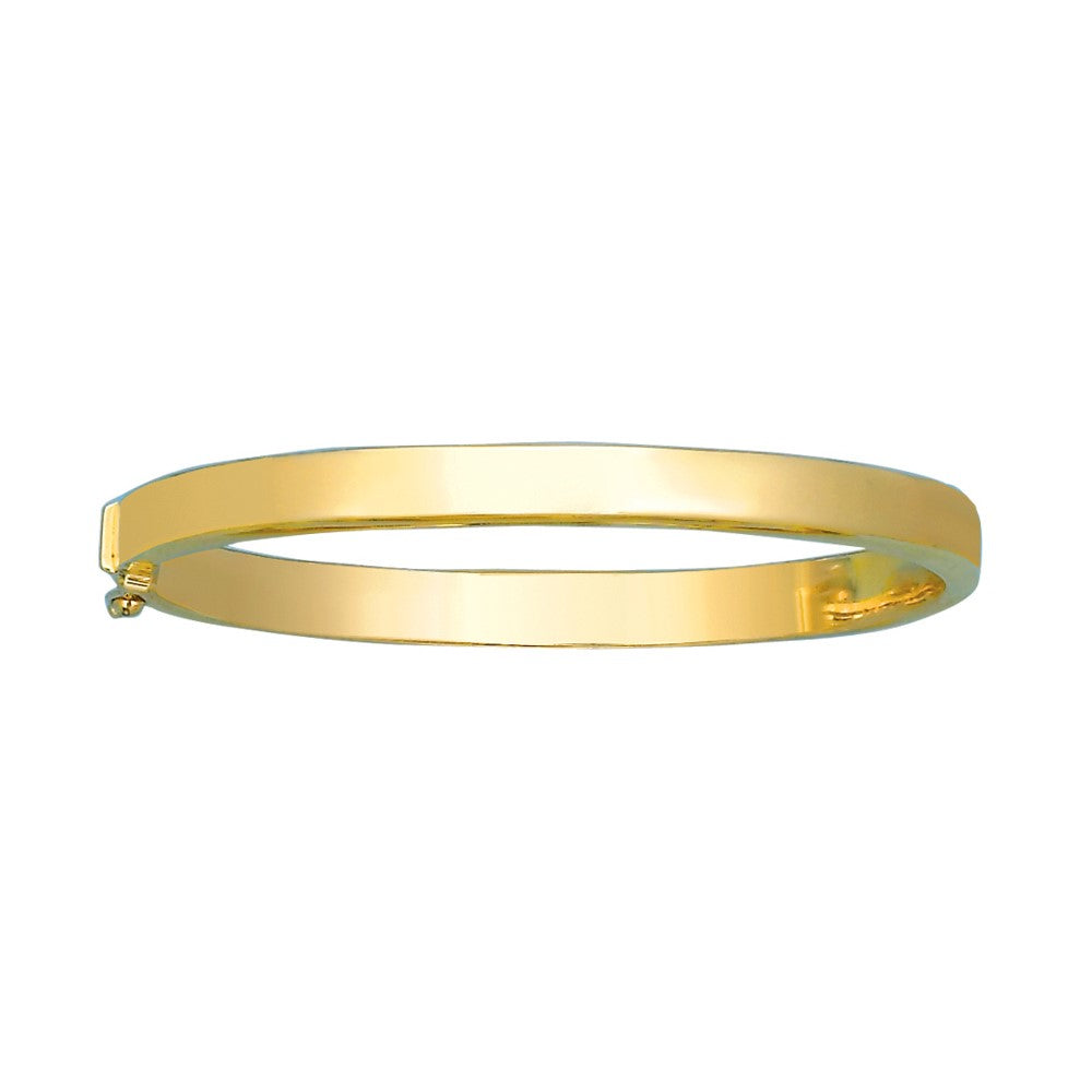 D2D 18K Flat 6.1mm Hinged Bangle