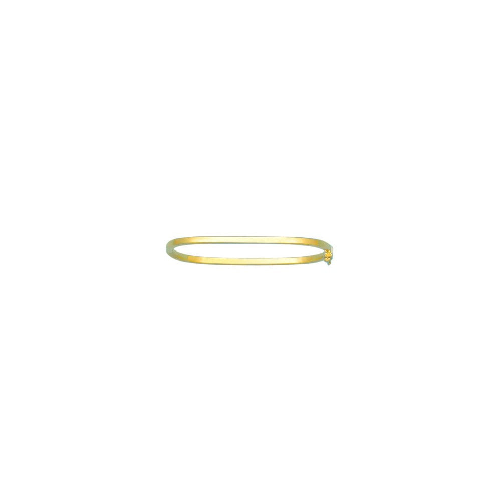 D2D 18K Square 2.7mm Hinged Bangle