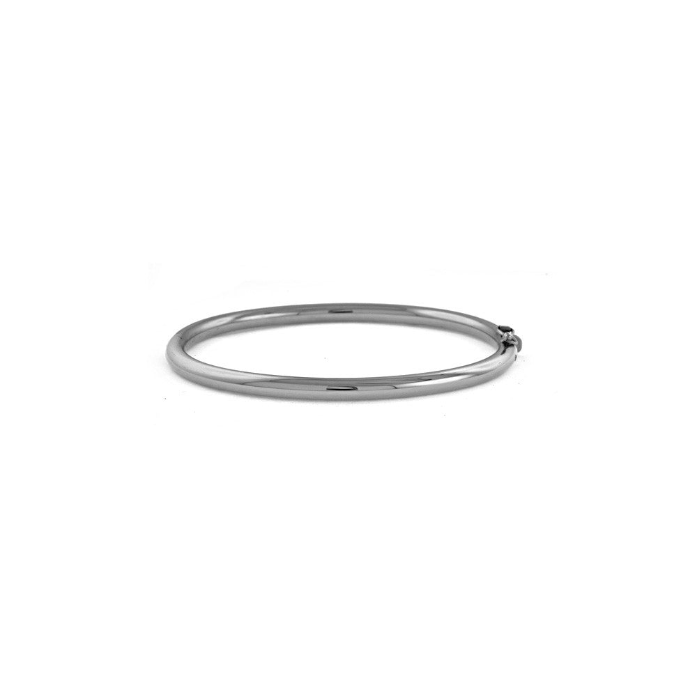 D2D 18K White Gold Polished 4mm Bangle