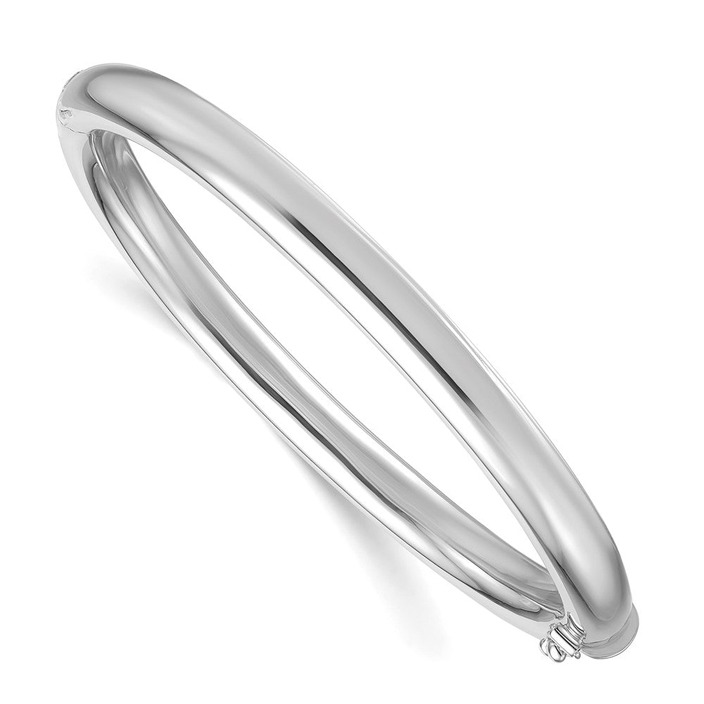 D2D 18K White Gold Polished 6.3mm Bangle