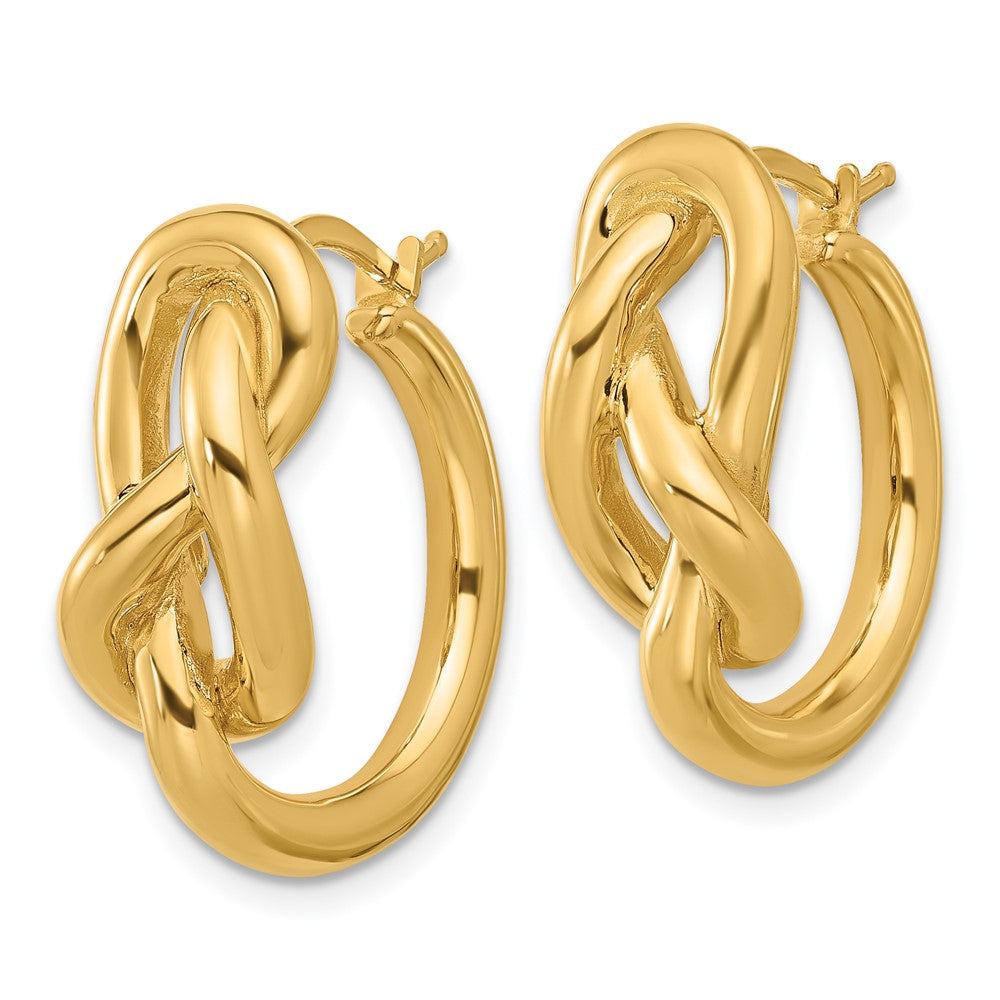 D2D 18K Knot Hoop Earrings