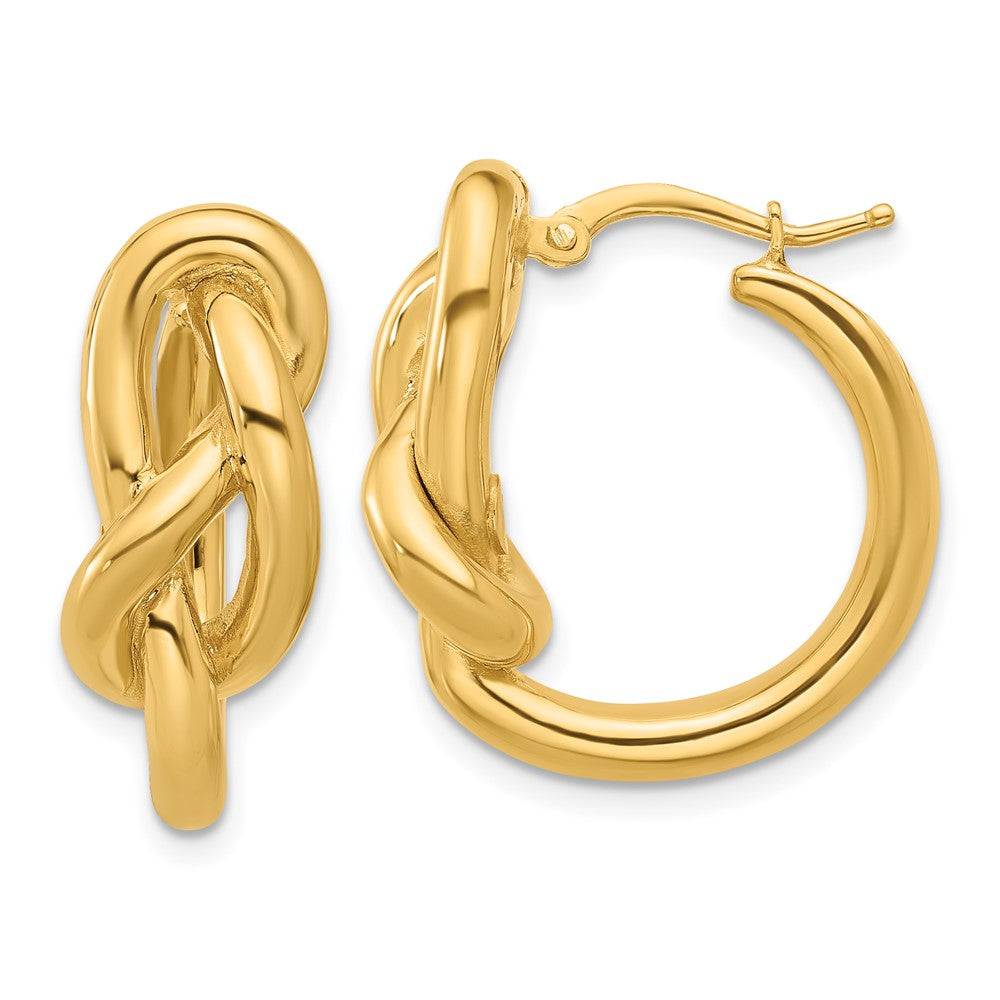 D2D 18K Knot Hoop Earrings