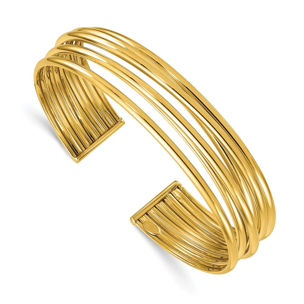 D2D 18K Polished Cuff Bangle