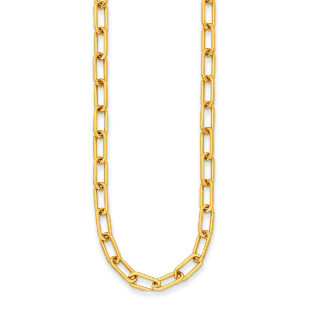 D2D 18K 4.8 mm Solid Paperclip Link 24 inch Necklace