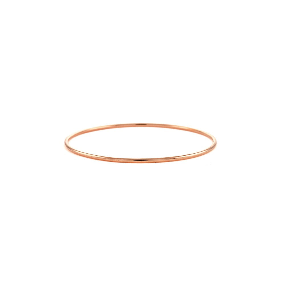 D2D 18K Rose Gold 2mm Slip-on Bangle