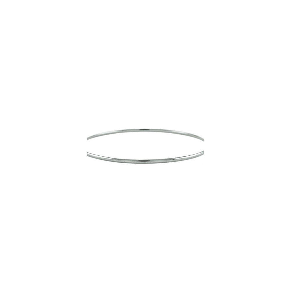 D2D 18K White Gold 2mm Slip-on Bangle