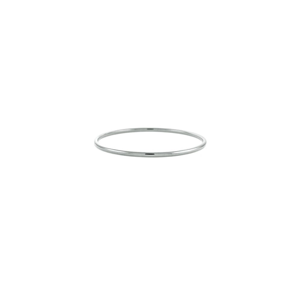 D2D 18K White Gold 2.9mm Slip-on Bangle