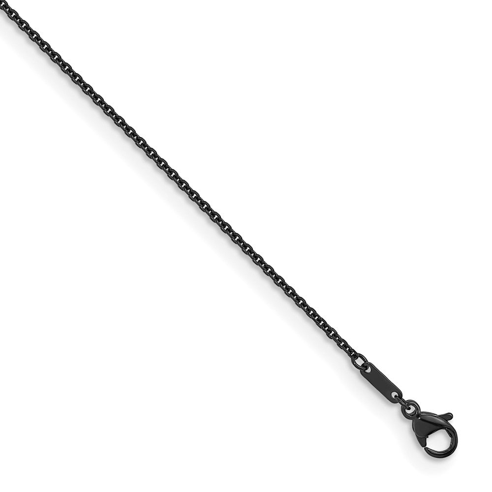 D2D Stainless Steel Steel Black PVD 1.4mm Cable 24 in Chain