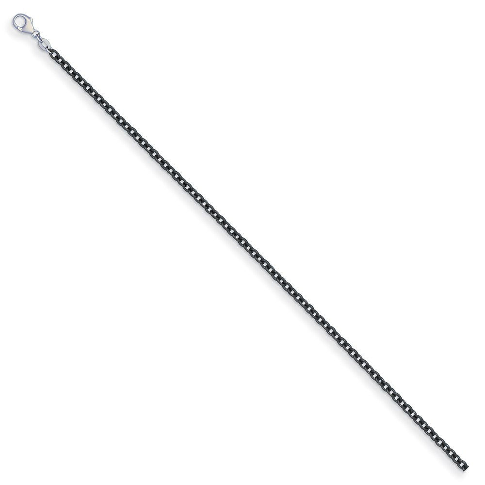 D2D Stainless Steel Black PVD 3.8mm Oval Link 18 inch Chain